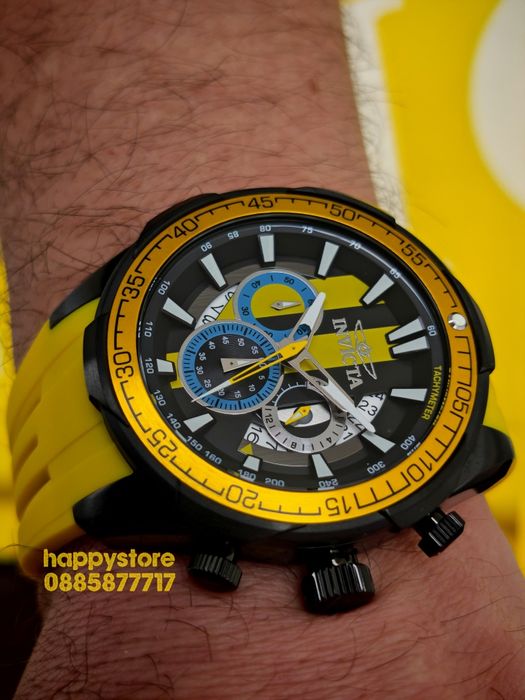 INVICTA Racing Yellow 50 mm, Инвикта нов ръчен часовник
