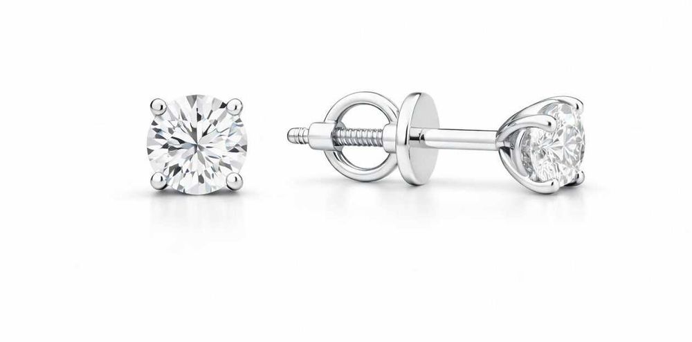 NEW Серьги с бриллиантами 1,00 ct w/g