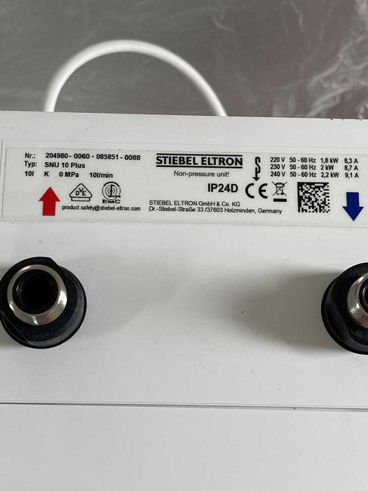 Boiler Stiebel Eltron SNU 10 Plus, cu funcție Thermostop, 10 litri, de joasă presiune, cu priză de 230 V, 2 kW, fabricat în Germania, 204980