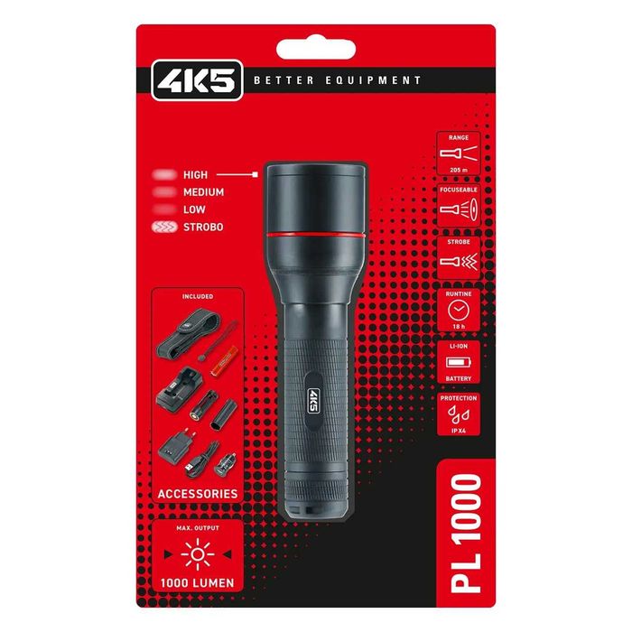 Фенер акумулаторен 4K5 PL1000, 1000 lm