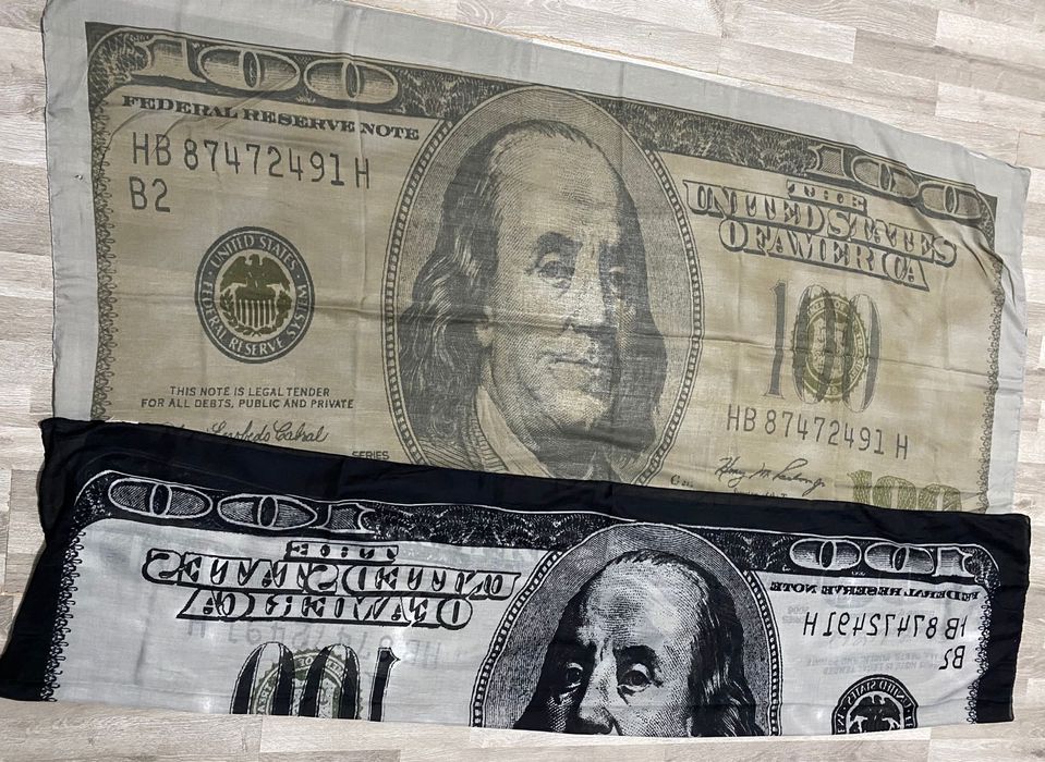 Esarfa 100 dolari batic Benjamin Franklin steag poster textil xxl