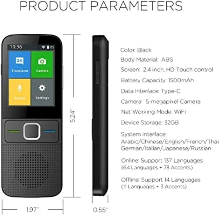 Преводач с изкуствен интелект 137 езика Neo Classic