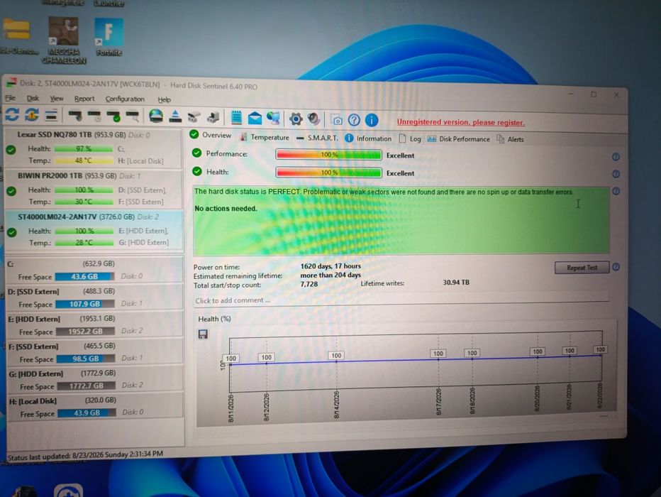 HDD Extern Seagate 4TB