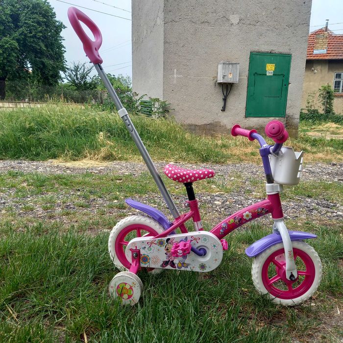 Детски велосипед с родителски контрол Мини Маус 10"