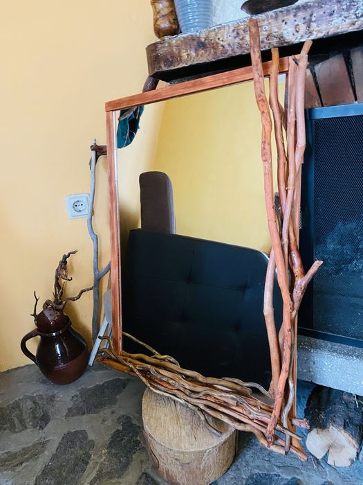 Артистично огледало с клонки – ръчна изработка