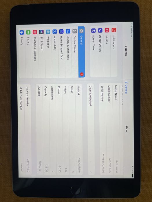 Ipad A1550 + sim 7”