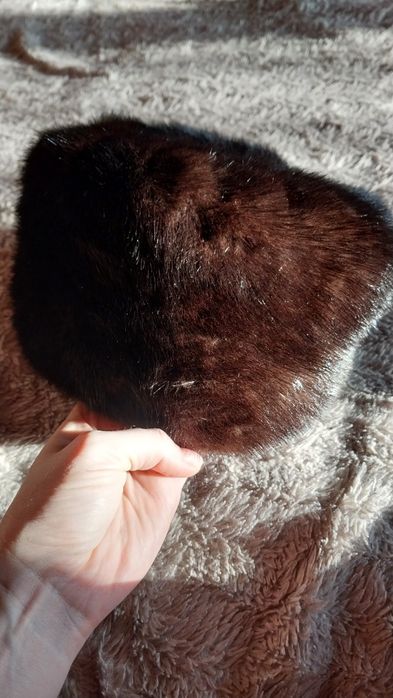 Зимняя норковая шапка