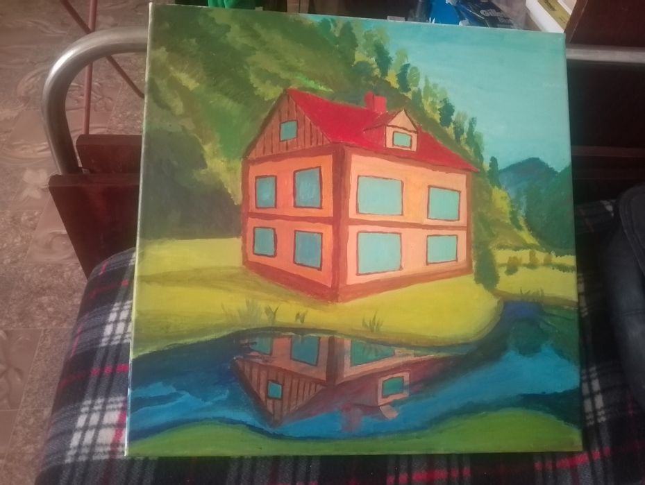 Къща край горската река