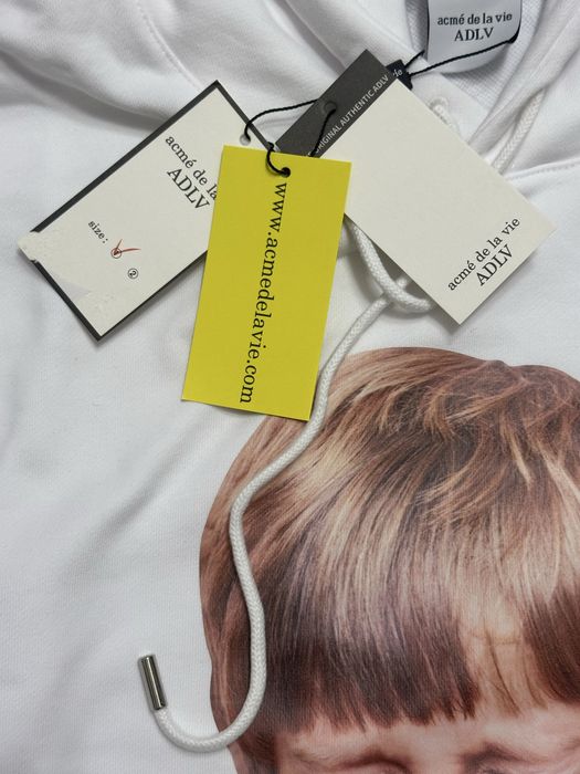 Худи adlv, белое, плотный хлопок