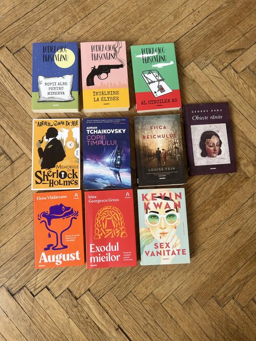 Rodica Olog Brasoveanu - Al cincilea as, Intalnire la Elysee, Nopti albe pt Minerva, Obiecte ranite, Copiii timpului, Sherlock Holmes, August, Exodul