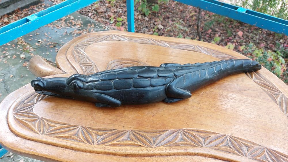 Стари красиви фигури махагон абанос Нигерия дърворезба