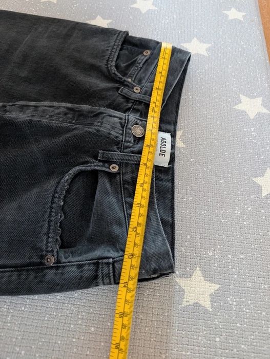 Agolde Fen Dark Grey/Faded Black Cotton Jeans. Size 25