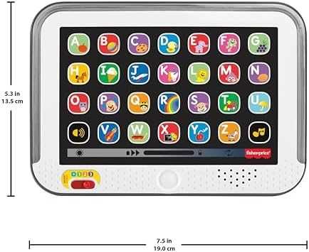 Нов Детски образователен таблет Fisher-Price 100+ звуци и песни 28 бутона UK English за 1-3 години дете