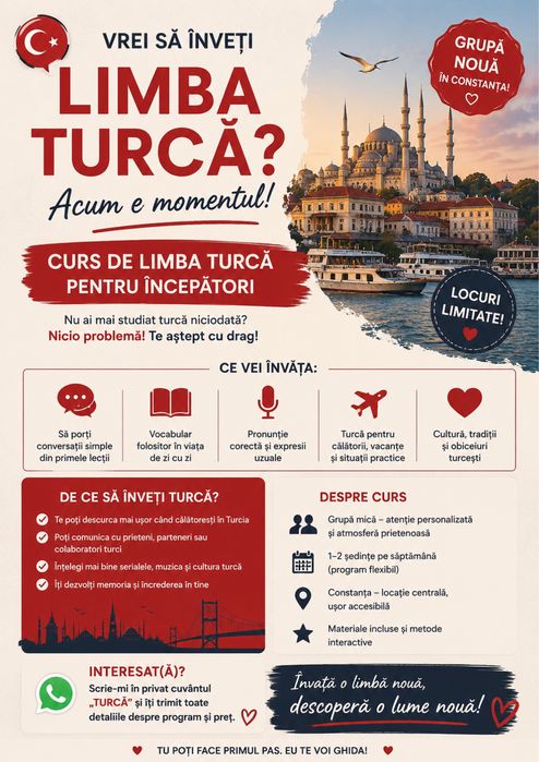 Curs limba turcă constanta