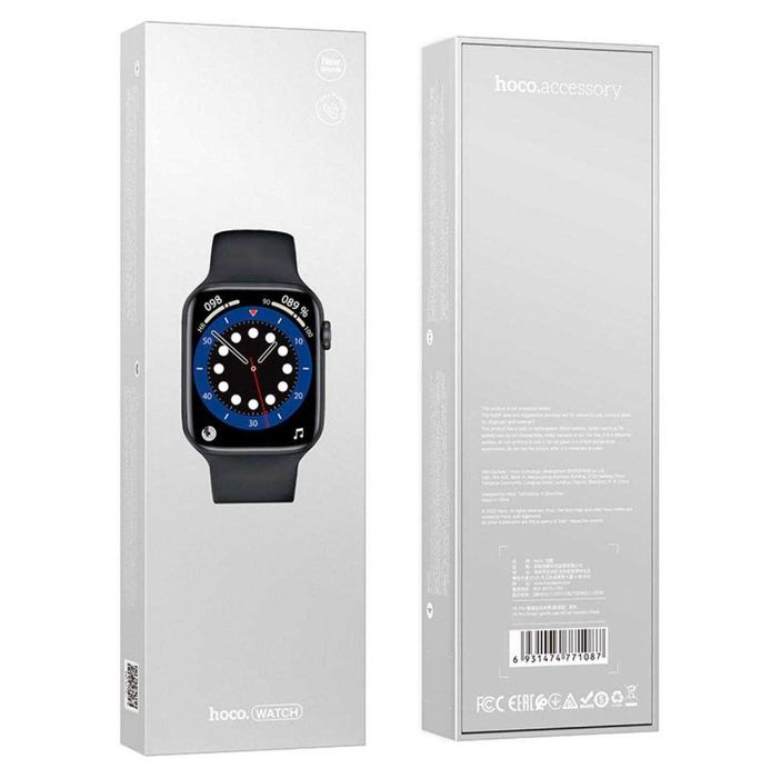Ceas SmartWatch Hoco (Y5 Pro) 1.85 TFT, Realtek 8762DT, Dual BT, Black