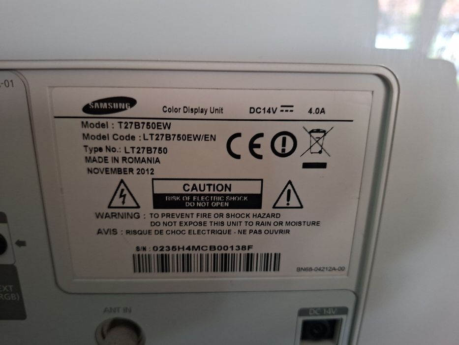 Monitor 27" / TV Samsung T27B750EW/EN