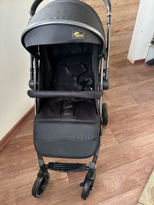 Коляска перекидная черная