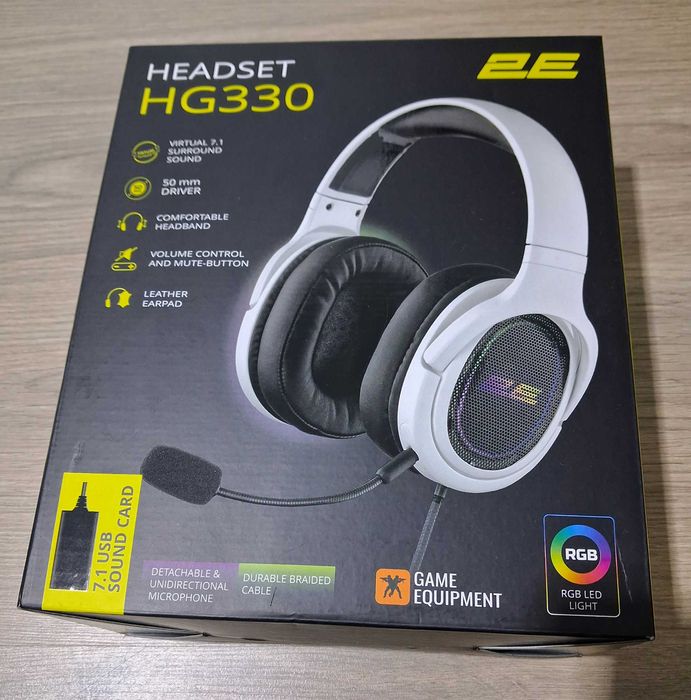 Игровые Наушники 2E Gaming HG330 7.1 White