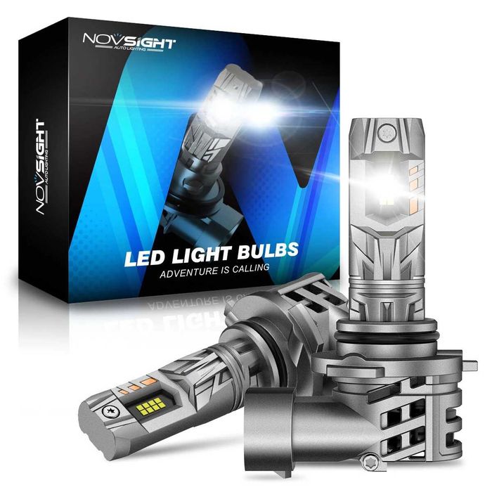 Set 2 Becuri LED Auto Novsight 9005 HB3 Canbus 90W/set 6500K ALB