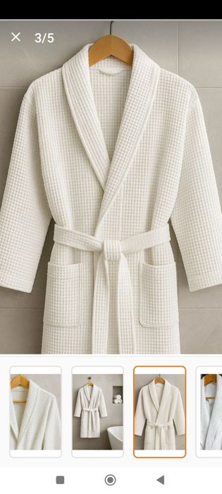 Вафлен Халат 100% памук L