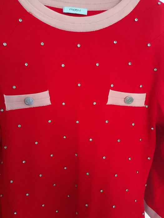 Rochie damă deosebită Motivi , evazată, cu strasuri aplicate