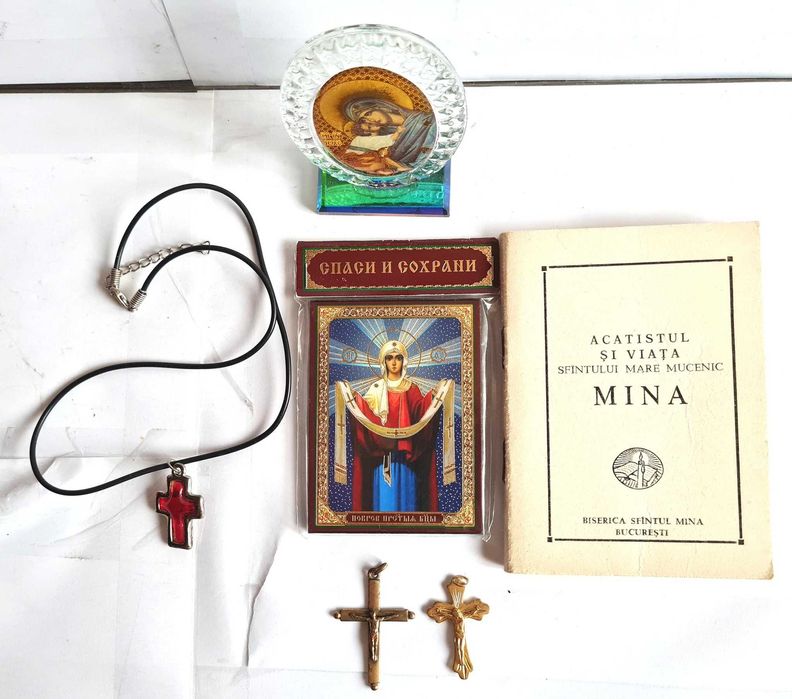 lot de 6 obiecte cu temă religioasă, vechi