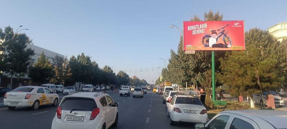 Andijon shaxri boyicha bannerlarda reklama xizmatlari.
