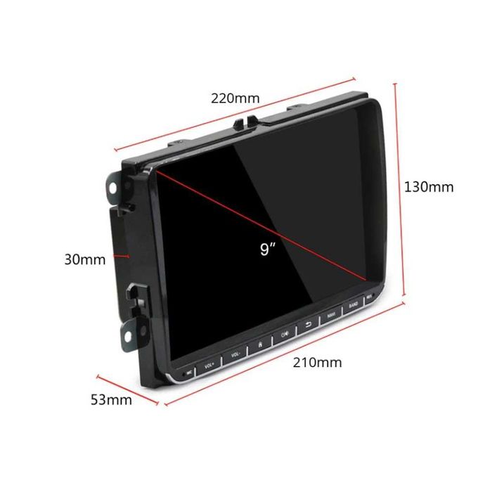 volkswagen VW PASSAT GOLF 5 6 - 9" инч SKODA SEAT НАВИГАЦИЯ Андроид 14