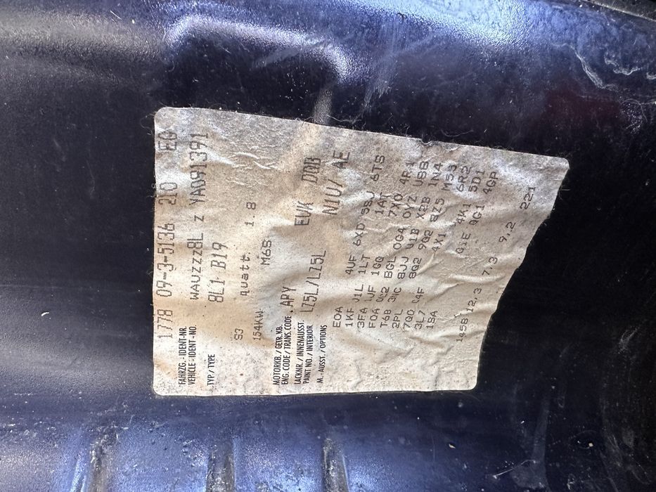 Ауди с3 1.8т на части / audi s3 1.8t 209