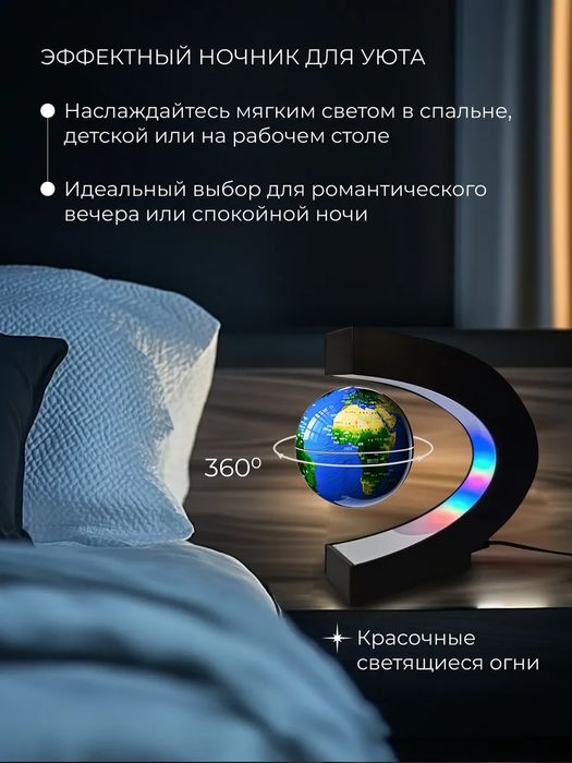 Глобус светильник ночник левитирующий