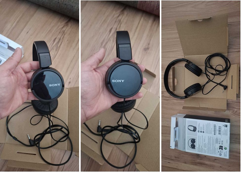 Casti over-ear Presonus HD7 pentru studio, monitorizare, mixaj audio sau audiție, noi, cu saculet si Sony MDR-ZX110, over-ear, headphone, noi, cutie