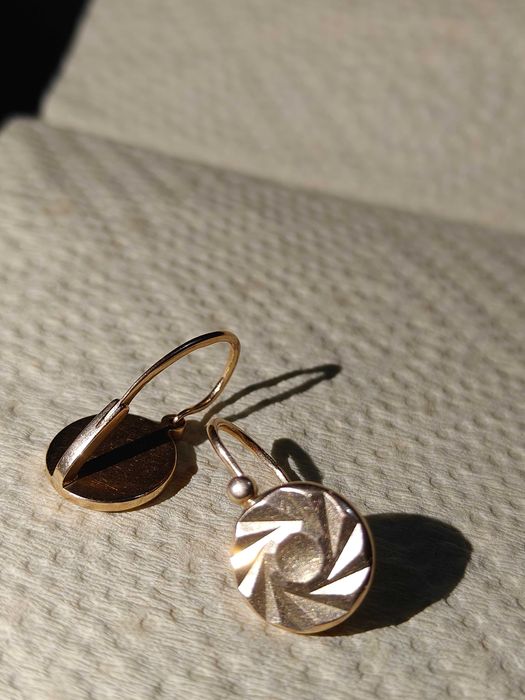 Tilla Sirg'a 583 Proba SSSR Золотые серьги матеорит