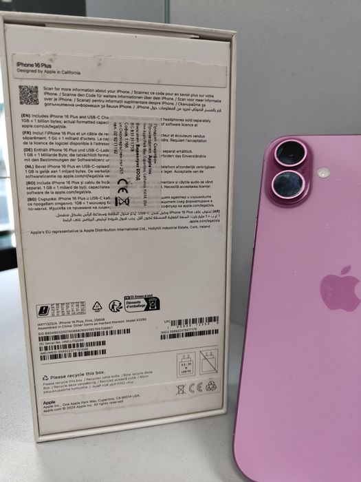 Iphone 16 plus pink 256gb 92%