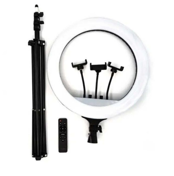 Lampa circulara led 46 cm trepied 3 suport telefon telecomanda