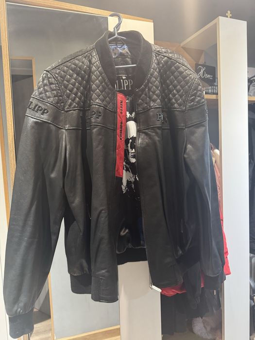 Philipp Plein мъжко яке от естествена кожа