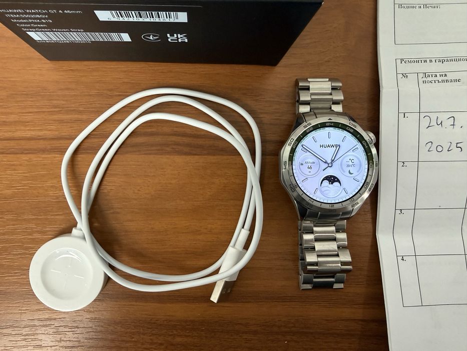 Смарт часовник Huawei Watch GT 4 46mm – гаранция, комплект