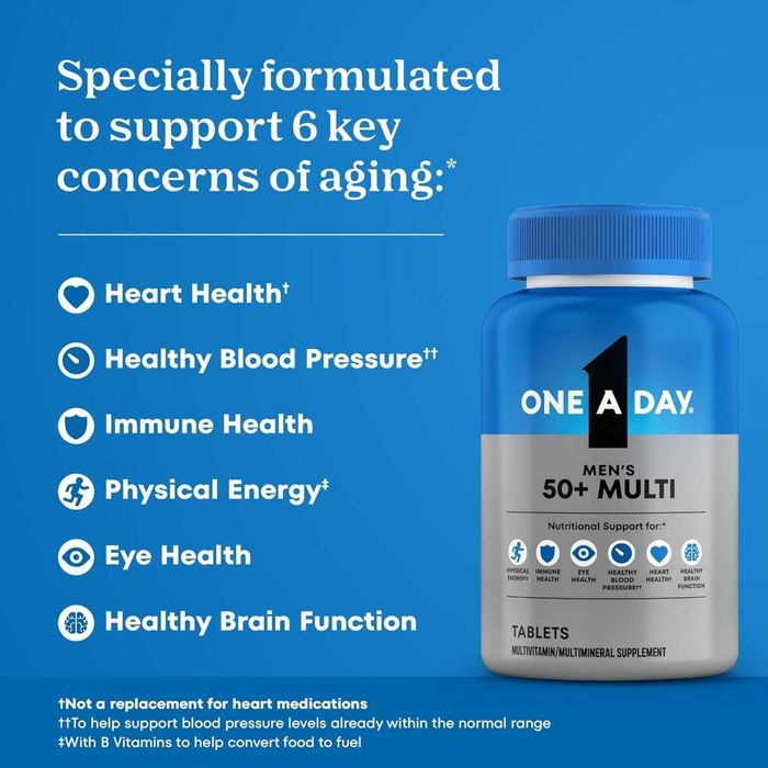 One-A-Day, Men's 50+, ван дей 50+, van dey multivitamin, мультивитамин