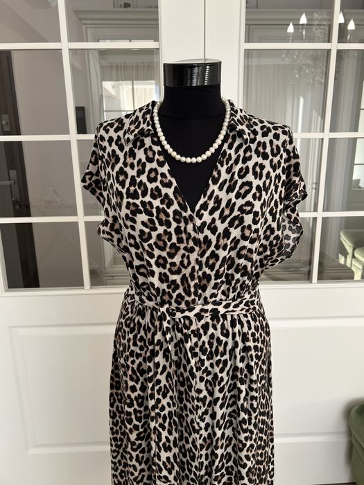 Rochie midi animal print, HM, marimea S