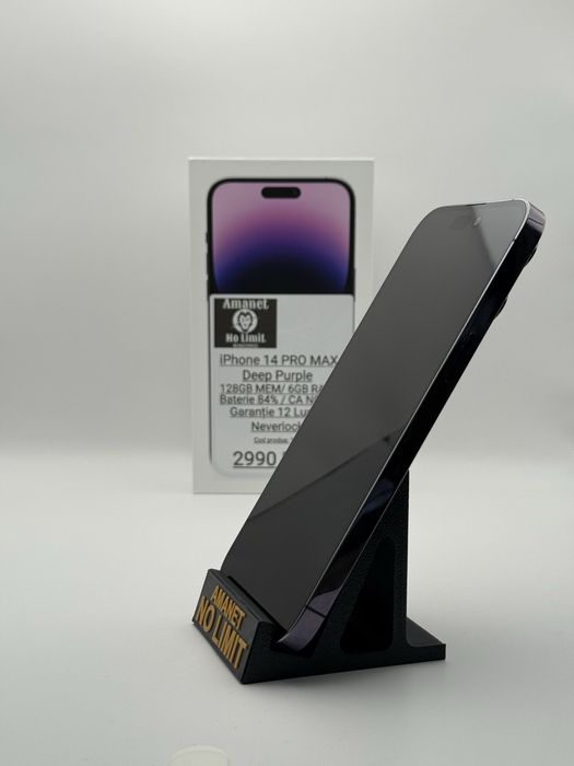 iPhone 14 Pro Max 128GB Purple CA NOU Baterie 84% Garantie 1An.