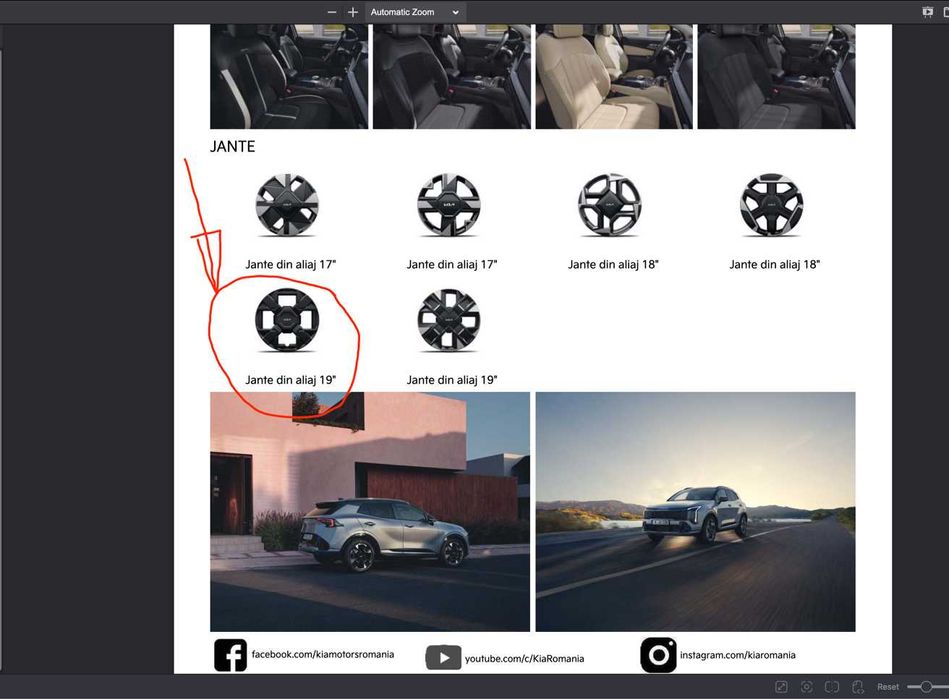 Set 4 Jante Kia Sportage 19 zoli Noi + 4 Anvelope Michelin Primacy Noi