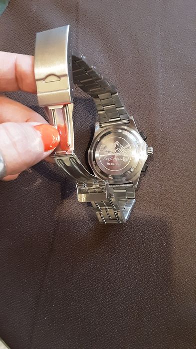 Мъжки часовник хронограф, стоманена верижка.