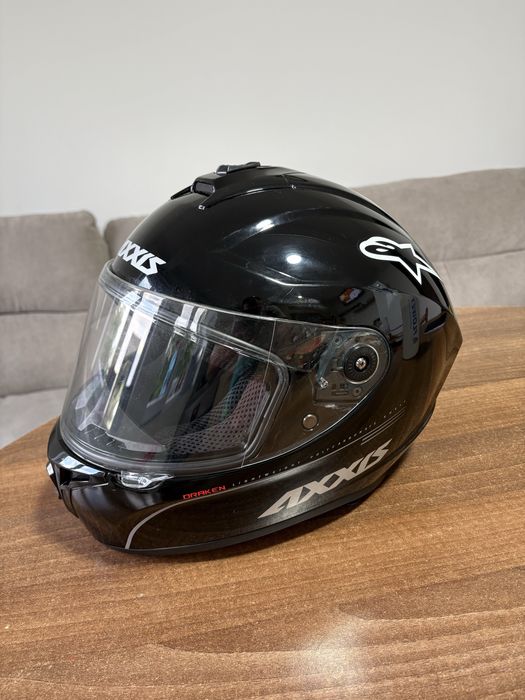 Cască moto integrală Axxis Draken,  marimea. M neagră – stare foarte bună