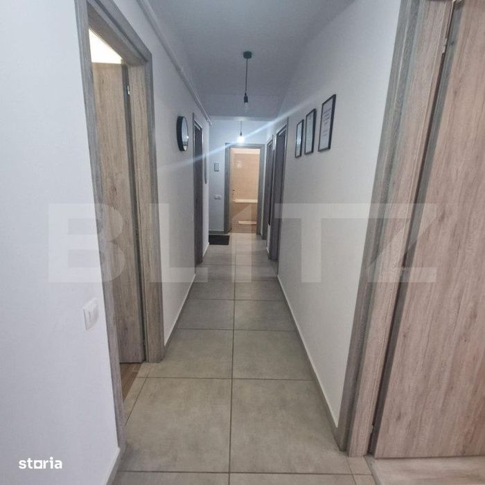 Apartament nou  cu 3 camere, 2 bai -76 mp, decomandat, cu balcon -Trac