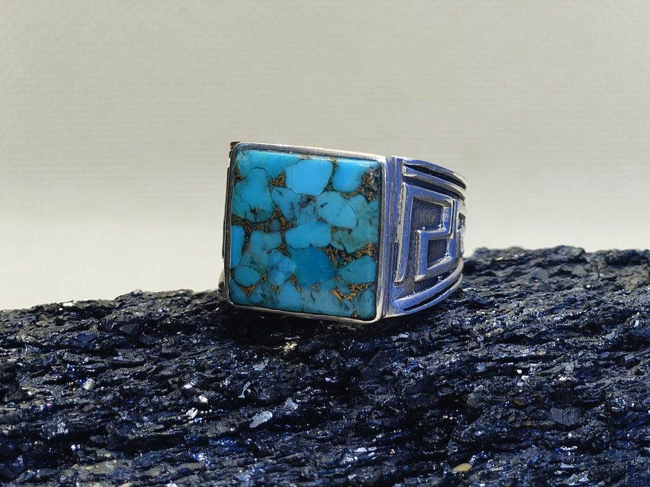 Inel argint „Copper Turquoise”