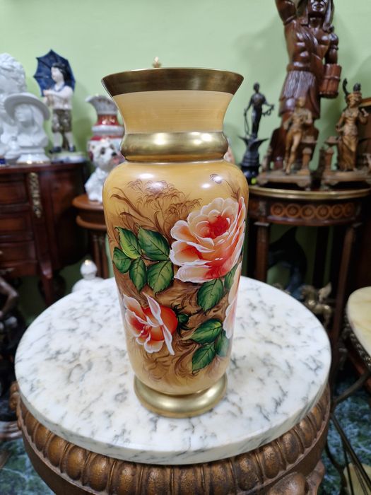 Топ- Рядка антикварна колекционерска ваза Бохемия Bochemia