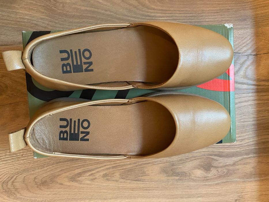 Balerini de damă Bueno Shoes, din piele maronie marimea 38