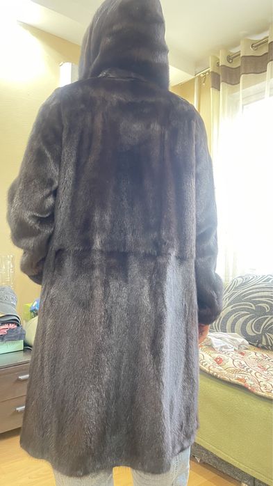 Норковая шуба цельная