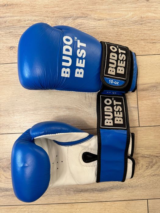 Mănuși box Budo Best din piele – stare foarte bună, puțin utilizate