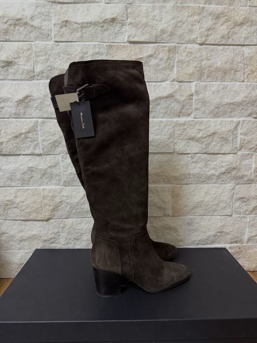 Cizme din piele Massimo Dutti