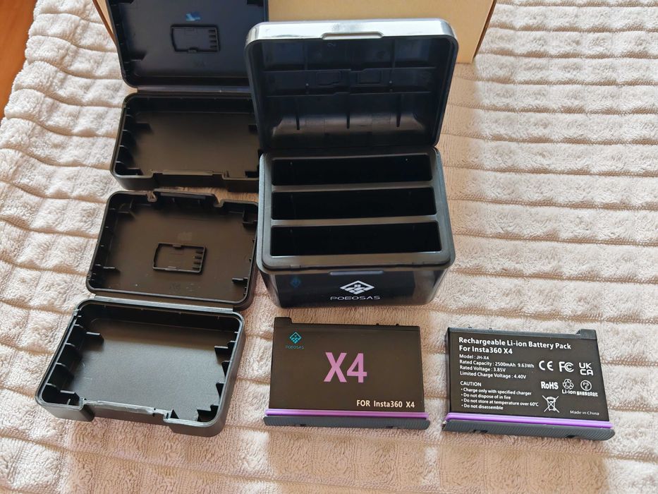 POEOSAS зарядно с 2 батерии 2500 mAh за Insta360 X4